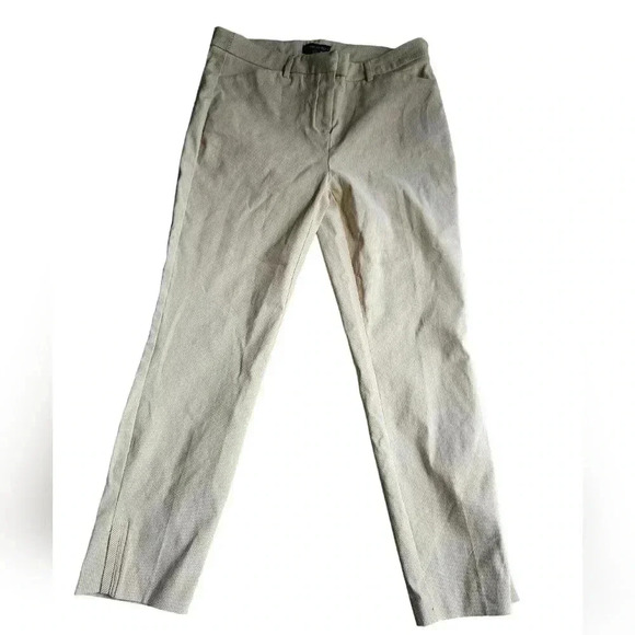 Cynthia Rowley Cropped Ankle Pants Pin Stripe (sz 10) - Picture 2 of 6